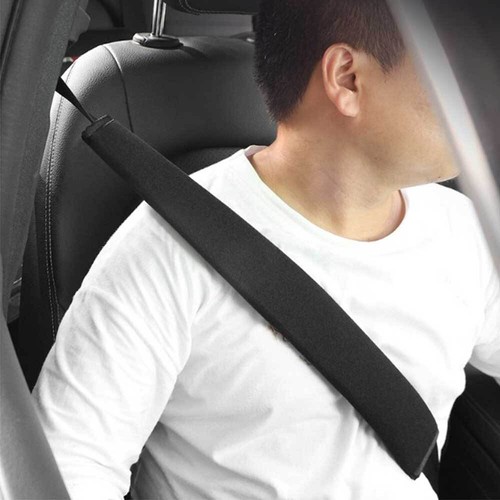 1pc black car safety - black, belt