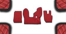 RED ECO LEATHER FLOOR MATS FOR