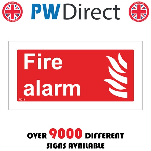 Fi013 fire alarm sign - fi013,