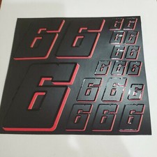 Matte Black-w/Gloss Red #6's