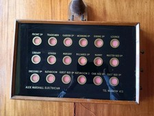 Antique  butlers servants bell indicator box  extra large 18 windows