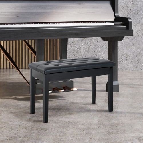 Faux leather piano stool - leather,