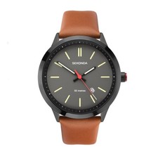 Sekonda Gents 43mm Brown Strap
