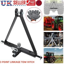 3 POINT LINKAGE TOW HITCH - Compact Tractor Mounted Towing Cat 1 Triangle Pin