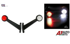 2 X 8 Led Side Outline Stalk Marker Lights Lamps Trailer Truck 19cm 12v