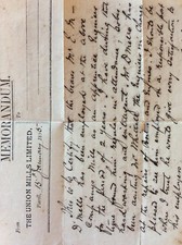 N7a Ephemera 1895 Memo The