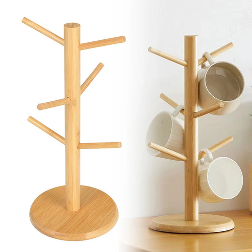 Bamboo mug tree kitchen - bamboo,