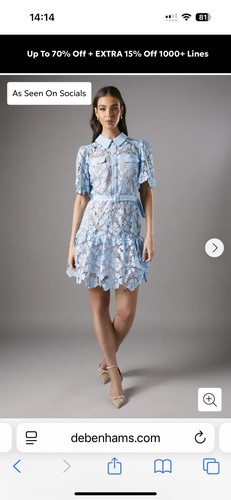 Coast blue floral lace shirt - blue,