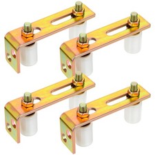 4 Pack Slide Gate Guide Roller Adjustable Dual Nylon Rollers with L Rear Post...
