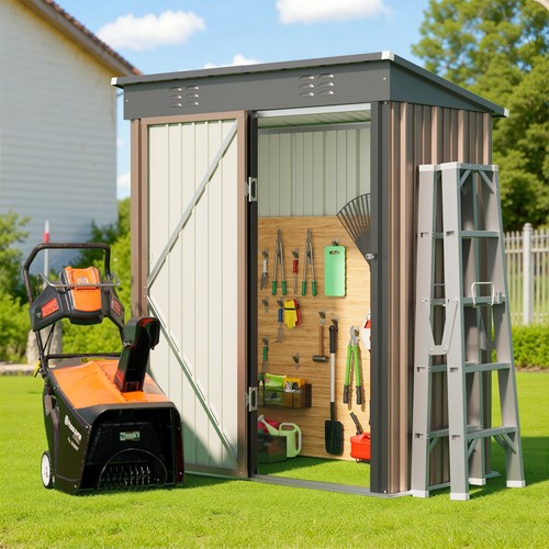 5x3ft metal garden shed - garden,