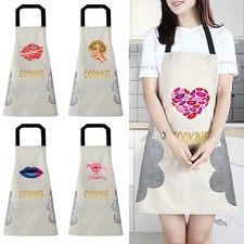 Mouth Unisex Waterproof Kitchen Chef Apron Pocket Catering Cooking BBQ Apron