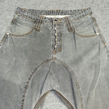 Humor Santiago Mens Drop-Crotch Jeans Size 30 Light Grey Arc Leg 3D Denim