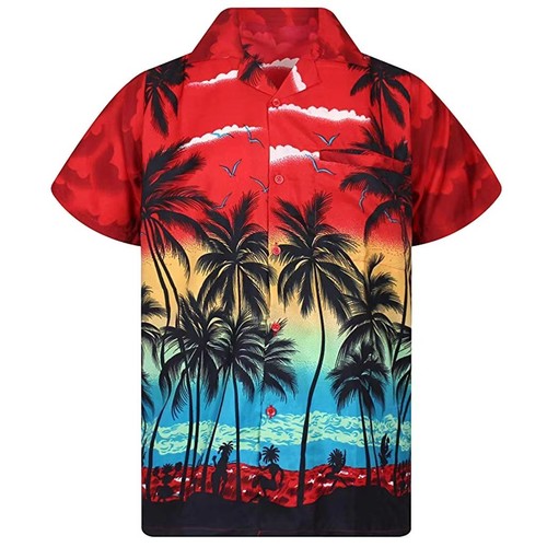 Mens hawaiian shirt stag - shirt, beach