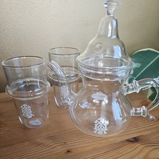 Small Moroccan glass Teapot with 2 cups decorative set morocco new