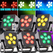 80W Wireless APP RGBWA+UV 6IN1 LED Battery Par CanLight DMX Stage DJ Bar Uplight