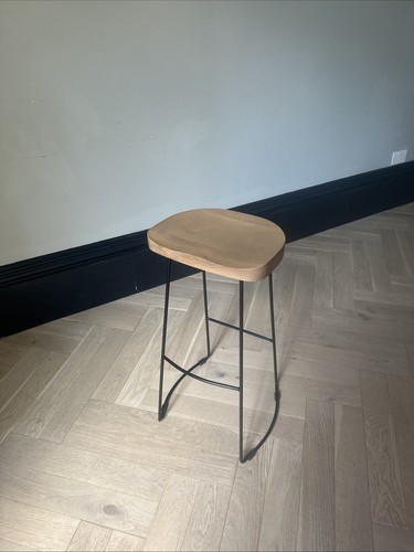 Solid oak 70cm bar stool - ,