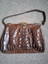  vintage crocodile skin handbag