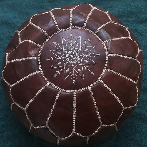 Moroccan pouf handmade oak - pouf, ,handmade