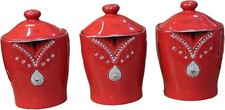 3x Tea Sugar Coffee Canister