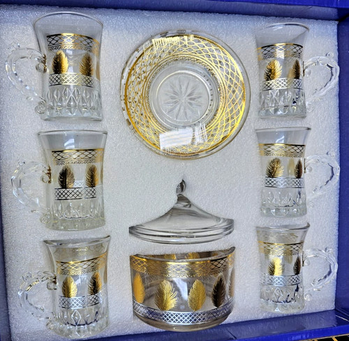 Turkish glass tea set - set, of