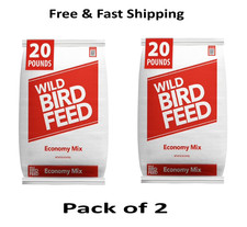 Economy Mix Wild Bird Feed, Value Bird Seed Blend, Dry, 20 lb. Bag 2 pack