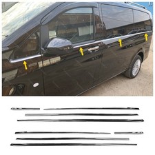 Chrome Window Trim 8 pcs For Mercedes VITO W447 - L1 SHORT (Twin Sliding door)
