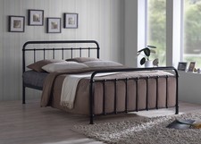 Black Tubular Metal Retro Victorian Bed Frame Bedstead.3ft,4ft Small Double,5ft