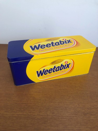 Vintage hinged weetabix - hinged, tin