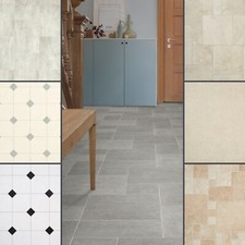 Atlas Stone Effect Vinyl Flooring Cushioned Lino 4mm Sheet Kitchen Bathroom Roll