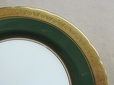 AYNSLEY 8282 ROYAL PALACE GREEN COLOURWAY SIX 8¼" SALAD PLATES (6395)