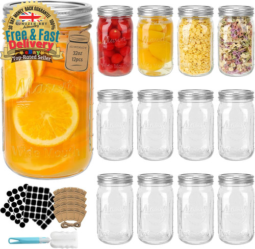 Wide mouth mason jars1000ml - wide,
