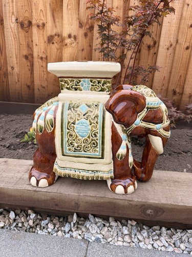 Vintage ceramic elephant - ceramic,