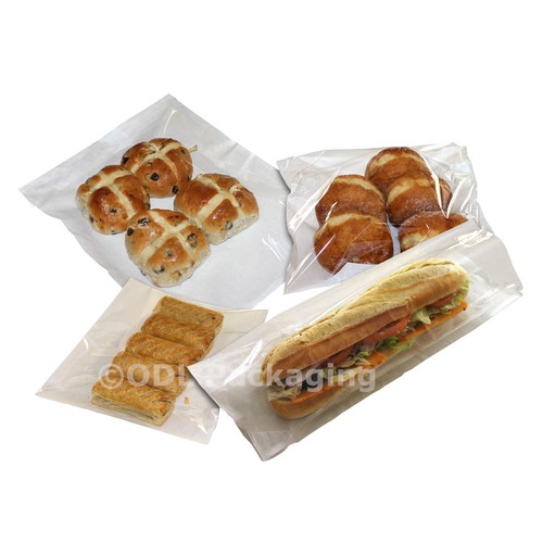 Clear film fronted paper bags - clear,