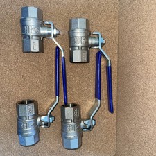 3/4 Lever Ball Valve - Blue Handle  Jet Range pack of four 