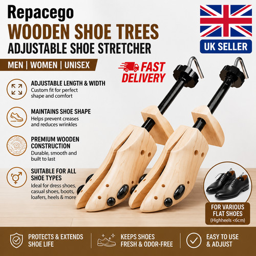 Shoe trees wood stretchers - wood, x2