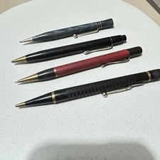 Vintage pencils x 4 Conway Stewart & Pelikan Green marble design + more 