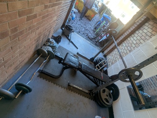 Olympic bench and barbell - bench, with