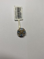 9ct Gold Aquamarine & White