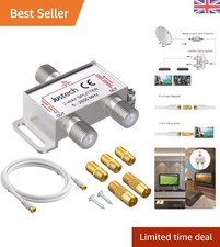 Compact 2 Way TV Splitter with