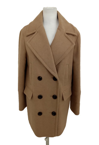 Women coat size 6 camel - m&s,