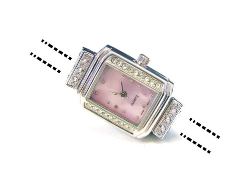 Beading watch faces pink - watch,