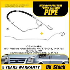 For Ford Transit Mk7 2.2 Fwd High & Low Power Steering Hoses Pipes 2006-2014 Uk