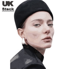 100% Wool Top Hat Elegant Pillbox Hat Fashion Millinery Berets  for Party