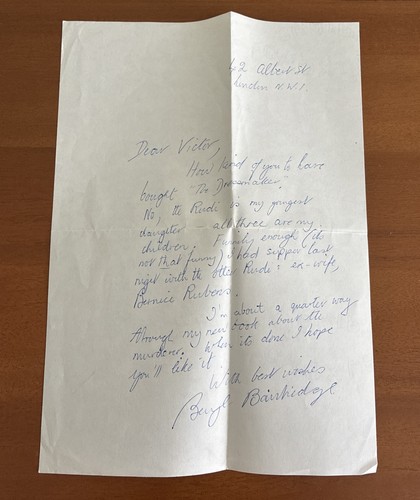 Letter written beryl - written, by