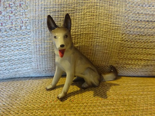 Vintage gray shepherd dog - gray,