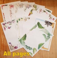 Lined paper floral theme