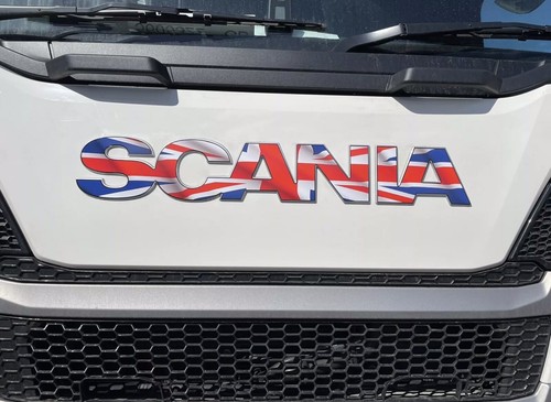 Scania cab front badge - p&g,