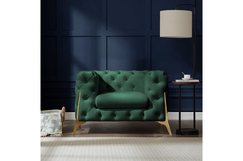 Velvet fabric chesterfield - velvet,