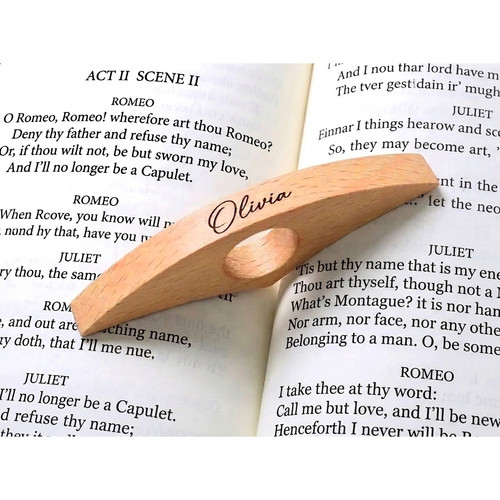 Personalised wooden book - personalised,