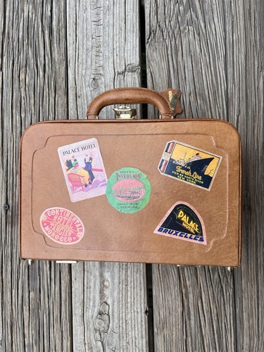 Vintage small hardside luggage - vintage,